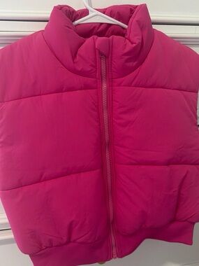 Adeline Keeping Cozy Mini Puffer Vest Pink Medium